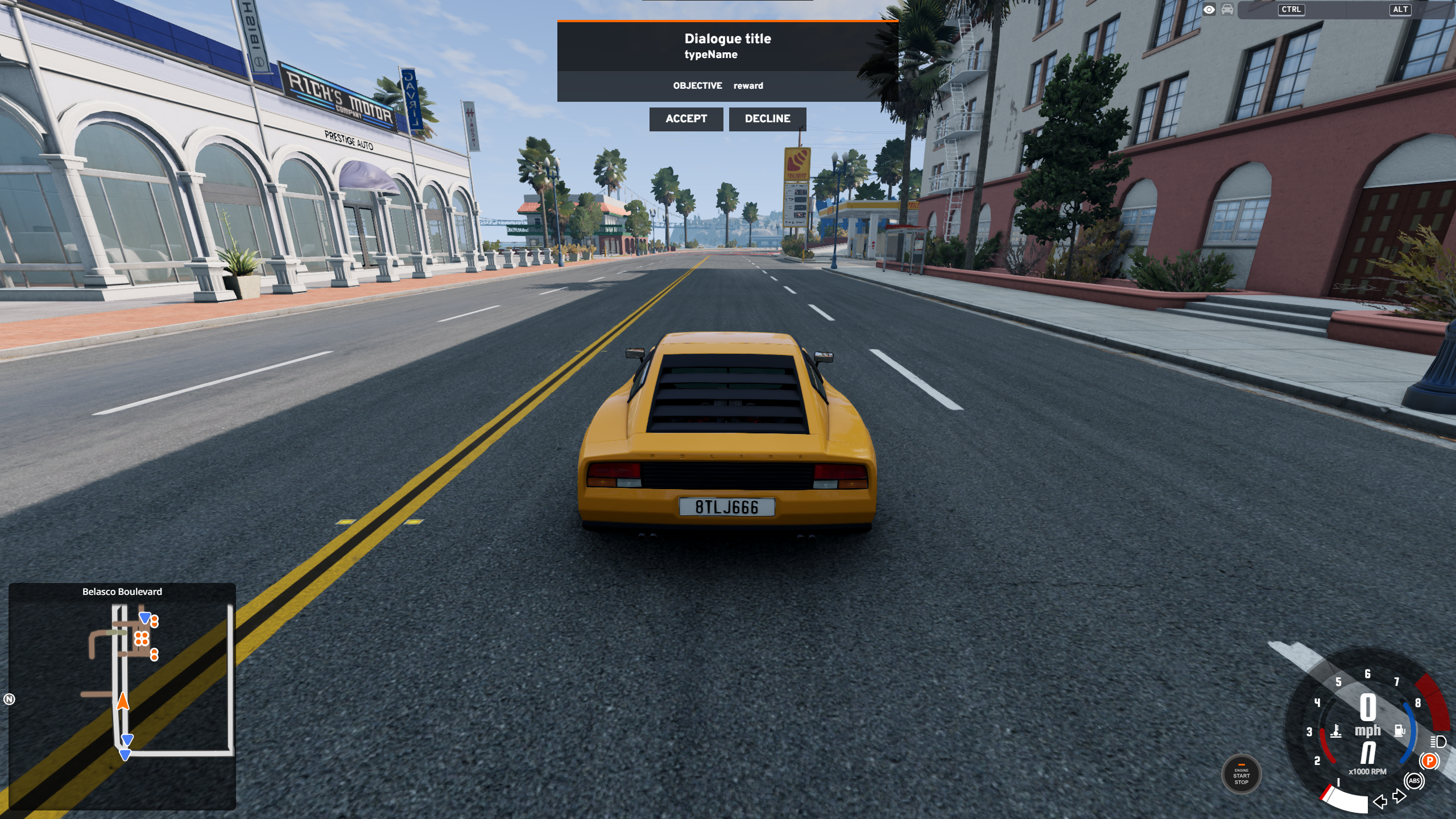 The Dialogue snippet displayed in BeamNG.drive